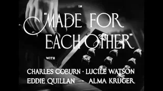 Comedy Drama Romance Movie - Made For Each Other (1939) - James Stewart