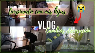 ⭐VLOG⭐CON MIS HIJAS LIMPIANDO UNA MAÑANA+PONGO NUEVA DECORACIÓN