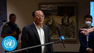 China/Security Council President on Ukraine - Security Council Media Stakeout (11 August 2022)