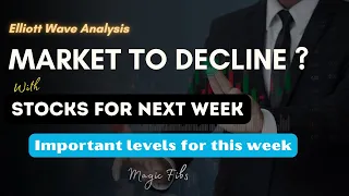 Nifty to decline ? Stocks for next week ? Elliott wave analysis, Nifty prediction