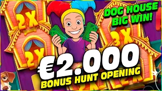 BIG WIN on DOG HOUSE! €2000 BONUS HUNT RESULTS!