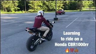 Learning to ride on a Honda CBR1000rr