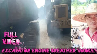 full video... excavator engine breather smokey