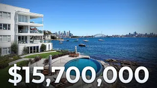 Inside this Waterfront Apartment in THE MOST EXPENSIVE Suburb in Sydney  | Point Piper, NSW