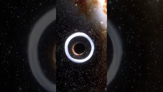 A black hole bends light behind it. This is called Gravitational Lensing. #space