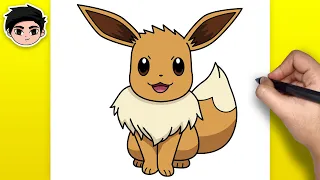 How to Draw Eevee from Pokemon | Easy Step-by-Step