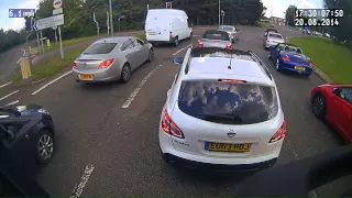 Car Cutting In Front of Lorry
