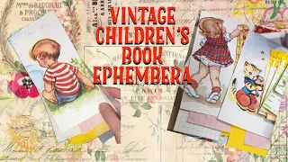 Junk Journal Ideas Making Ephemera Using Vintage Children's Books - December Happy Mail Kit