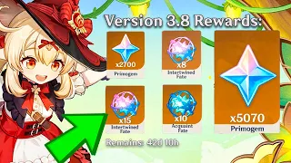 GREAT NEWS!! 65+ FREE Wishes for Eula, Klee,Wanderer, and Kokomi in v3.8! | Genshin Impact