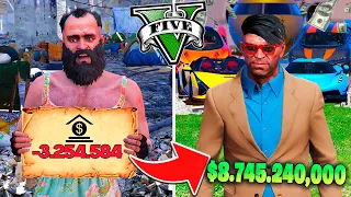 PASSEI de POBRE a MILIONÁRIO NO GTA 5!!😱 (MODS)