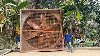 Restoration of Very Rusty Exhaust FAN // Restoring The Giant Exhaust Fan.