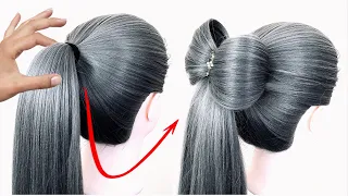 Как сделать бантик из волос? Прически с бантиками для девочек . Hair bow step by step