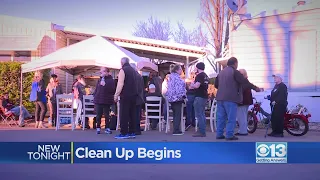 Cleanup begins as Acampo mobile home park residents return home after flooding