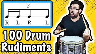 100 Drum Rudiments in 10 Minutes!