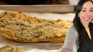 The Best Garlic Bread Recipe made with Roasted Garlic & Parmesan