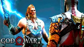 Kratos and Atreus vs Magni and Modi, sons of Thor Fighting 4K HD ULTRA