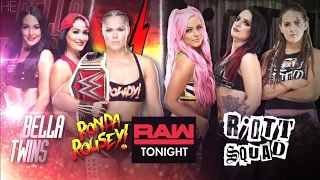Ronda Rousey & The Bella Twins Vs The Riott Squad - WWE Raw 08/10/2018 (En Español)