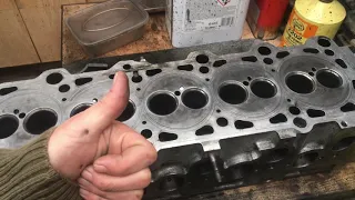 Close inspection of cylinder head