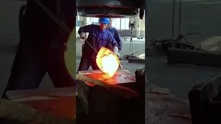 Forge a high-temperature rectangular iron block into a cylinder!