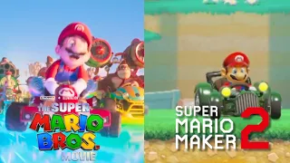 Mario Movie Trailer 2 But It’s SMM2 (Side-By-Side Comparison)