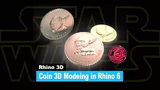 Coin 3D Model Tutorial in Rhino 3D Jewelry CAD Design #27