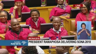 MUST WATCH: President Ramaphosa shares a moment with Malema #SONA2018