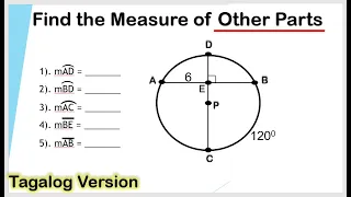 [Tagalog] Diameter and Chord Rule, How to Find the Other Parts of the Circle #Mathematics10