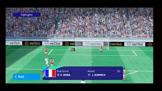 Beautiful celebration by K.Miura | Oldest player in Pes