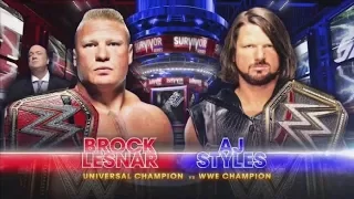 WWE 2K18 Survivor Series 2017 - Brock Lesnar vs AJ Styles Champion vs Champion Match!