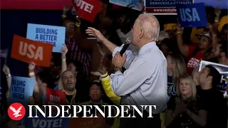 Biden addresses heckler in Maryland: 'Don't jump'