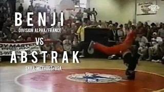ABSTRAK (Skill Methodz) vs. BENJI (France) 2000 | Bboy Master Pro-Am in Miami. // Classic Archive.