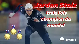 Jordan Stolz, triple champion du monde à 18 ans seulement | Patinage de vitesse