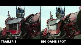 Transformers Rise Of The Beasts Big Game Spot vs Trailer 1 (Visual Comparison)