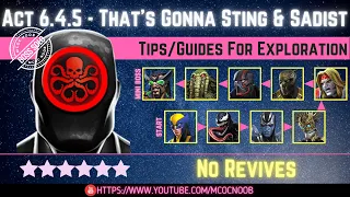 MCOC: Act 6.4.5 - That's Gonna Sting, Stung Once -Twice Shy & Sadist - Story quest - Tips/guides