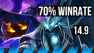 VEIGAR vs KARTHUS (MID) | 70% winrate, 45k DMG | EUW Diamond | 14.9