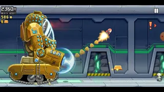 First time playing Jetpack Joyride in my phone