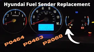 Hyundai Santa Fe Fuel Tank Float Replacement.  Fuel Gauge Intermittent. #hyundai #gas #sensor