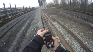 Testing New Whistler Scanner for Freight Trains (Freight Hopping)