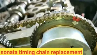 sonata petrol engine timing chain replacement easy method || asad info plug