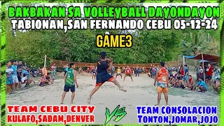 Game3:Decision Bakbakan sa Tabionan San Fernando Cebu.Team Cebu City Vs. Team Consolacion.05-12-24.