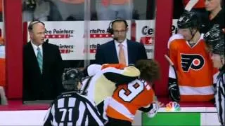 (04/15/12) 3rd period brawl Pittsburgh Penguins vs Philadelphia Flyers Game 3