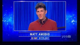 Jeopardy SEASON 38, intro (5th opening) - Matt Amodio DAY 23 (9/17/21)