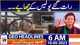 Geo News Headlines 6 AM | police raided PTI leader Usman Dar's residence | 10th May 2023