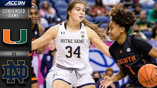 Miami vs. Notre Dame Condensed Game | ACC Women’s Basketball (2021-22)