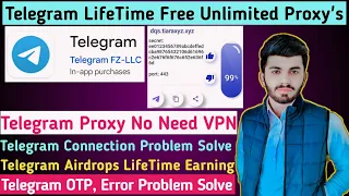 Telegram LifeTime Free Proxy No Need VPN | Telegram OTP Connecting Problem Solution | Telegram Proxy