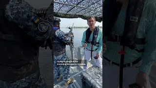 The Ukrainian Navy operates river patrol boats to defend themselves from Russian airstrikes.