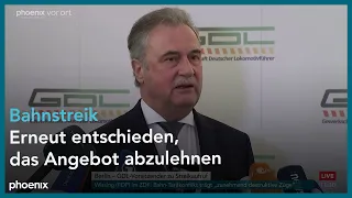 Streikankündigung Bahn: Pressekonferenz mit Claus Weselsky