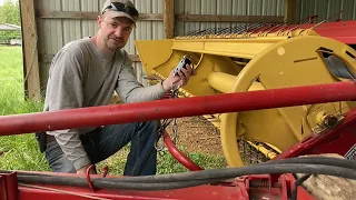 Adjusting  your haybine header floatation springs!