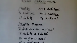 Французский язык.Глагол habiter