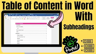 Creating a Table of Contents in Microsoft Word with Subheadings [2022]